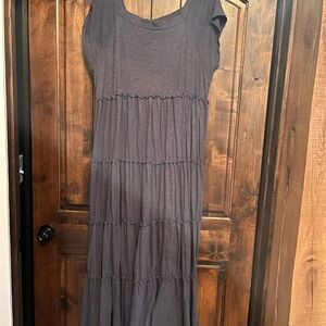 NATURAL LIFE Purple Smocked Tiered Maxi Sundress